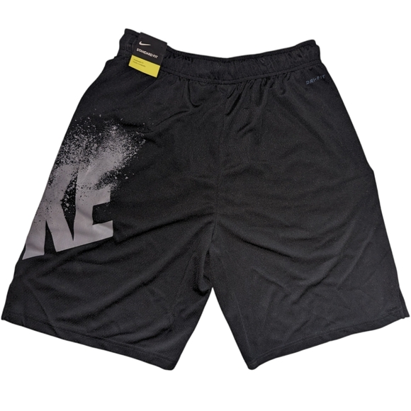 RARE Nike Dri Fit Drawstring Shorts NWT VTG Style Explosive Graphic Logo Coupe M - Picture 2 of 10